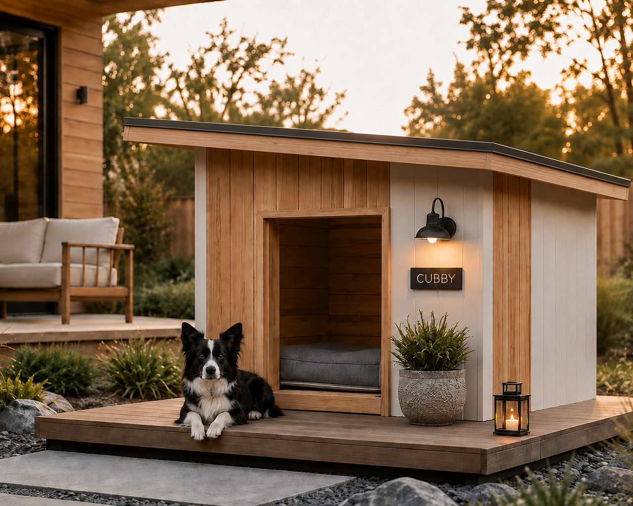 Cubby Dog House - Modern Serisi